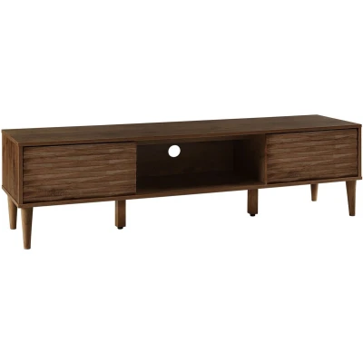 Afbeelding van Beliani KAYAN TV meubel Donkere houtkleur MDF