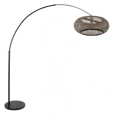 Afbeelding van Steinhauer Vloerlamp Sparkled light bamboe zwart