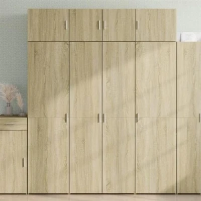 Image de vidaXL Buffet haut chêne sonoma 80x42,5x185 cm bois d&#039;ingénierie3281380