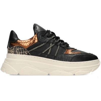 Afbeelding van PS Poelman JANA Sneakers laag, Dames, Maat: 37, Black with combination Leer