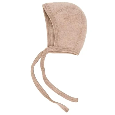 Afbeelding van Engel Natur Mutsje van wol fleece sand maat 50 56 (hoofdomvang 36 41 cm)