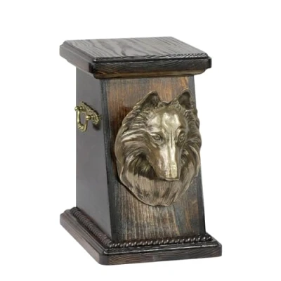 Afbeelding van Elegante urn hond voor hondenas met beeld van Belgische Herdershond