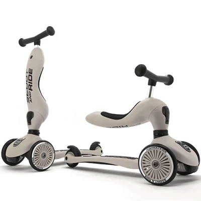Afbeelding van Scoot&amp;Ride Highwaykick 1 loopfiets en step in de kleur Wit