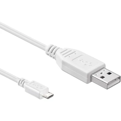 Afbeelding van USB A naar Micro B Kabel 2.0 0,5 meter Wit