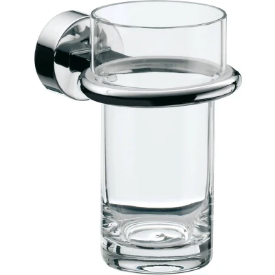 Afbeelding van Emco Rondo 2 glashouder met glas chroom