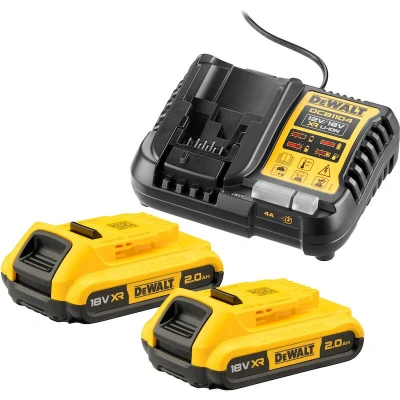 Image de DEWALT DCB1104D2 QW Kit de chargement la batterie 18V XR (2x 2.0Ah + multi chargeur)