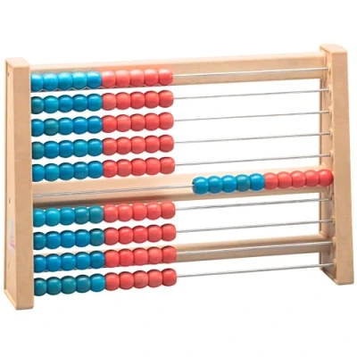 Afbeelding van WISSNER actief leren 100 het rood/blauw rekenkader RE Wood