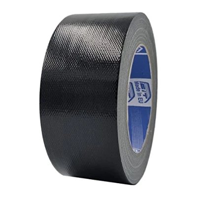 Afbeelding van ACIT Super 50 mm x 25 m canvas lint, versterkte band, tape, Amerikaans canvas: reparatie, bevestiging en verpakking met hoge dichtheid (zwart)