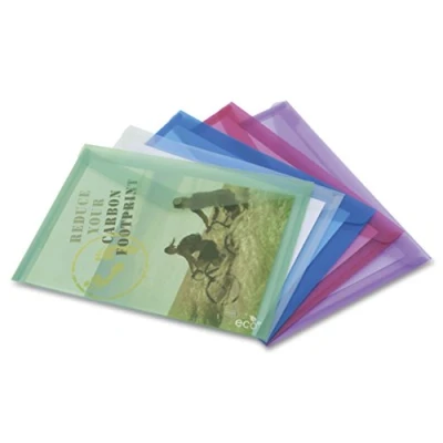 Afbeelding van Rapesco 1039 Eco drukknoppen, A4, transparante kleuren, gesorteerd, 5 stuks