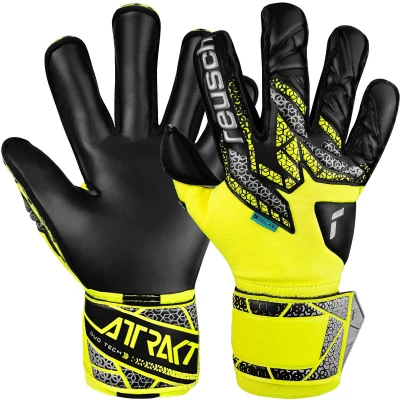 Afbeelding van Reusch Attrakt Duo Evolution Yellow Silver Keepershandschoenen Maat 10