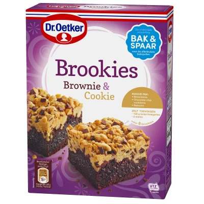Afbeelding van Dr. Oetker Verwen Brookies (Brownie&amp;Cookie) Mix 420g