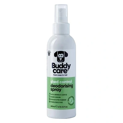 Afbeelding van Buddycare Deodorantspray voor honden, aloë vera en citroengras, verfrissende deodorant spray met vitamine B5 Pro, 200 ml (1 stuk)