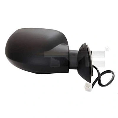 Afbeelding van Buitenspiegel Tyc 328 0112 Links Zwart voor elek. spiegelverstelling, Bol vormig, Te verwarmen DACIA: Logan I Saloon, MCV