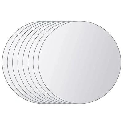 Afbeelding van 8 st Spiegeltegels rond glas