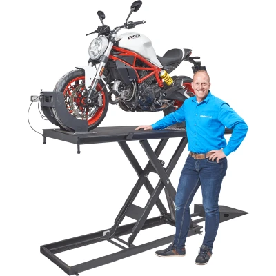 Afbeelding van Datona® Elektrische motorheftafel 120 cm hoog Matzwart