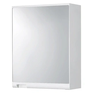Afbeelding van Differnz Spiegelkast Kast met Spiegel Badmeubel 1 Deur Badkamerkastje Wit 45x15x35cm