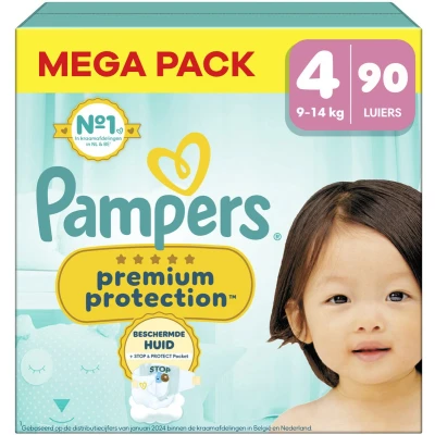 Afbeelding van Pampers Premium Protection Pants (Gr. 4, Halfjaarlijks pakket, 90 Stuk)