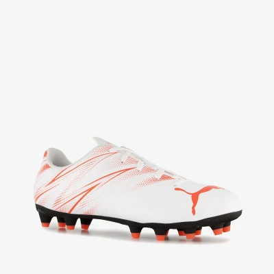 Afbeelding van Puma Attacanto FG/AG JR Unisex Voetbalschoenen voor kunstgras kinderen, Maat: 37, White/glowing red Kunststof