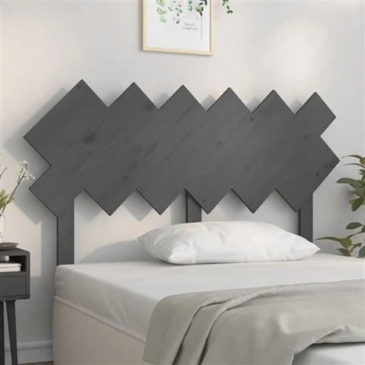 Afbeelding van vidaXL Hoofdbord 132x3x81 cm massief grenenhout grijs