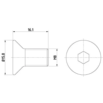 Afbeelding van HELLA 8DZ 355 209 061 Schroef, remschijf MAZDA: 6 Saloon, CX 7, Estate, FORD: Ecosport Mk2