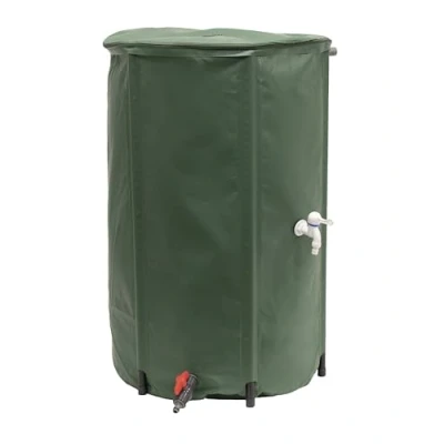 Afbeelding van EDA Flexibele en opvouwbare wateropvangbak 250 L met filter + 2 kranen Weerbestendig Ø 60 x H.88 cm