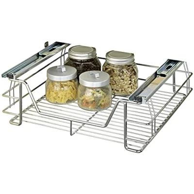 Afbeelding van kastlade Midi uittrekbare plank, staal, 51 x 18,5 40 cm, chroom