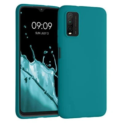 Afbeelding van kwmobile telefoonhoesje geschikt voor Xiaomi Redmi 9T Hoesje smartphone Back cover in mat petrol