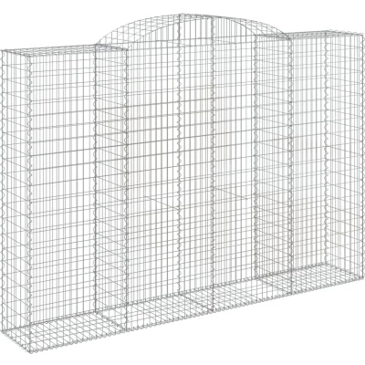 Afbeelding van vidaXL Schanskorf gewelfd 300x50x200/220 cm gegalvaniseerd ijzer