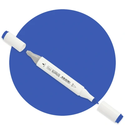 Afbeelding van Blue Twin Tip Alcohol Ink Marker