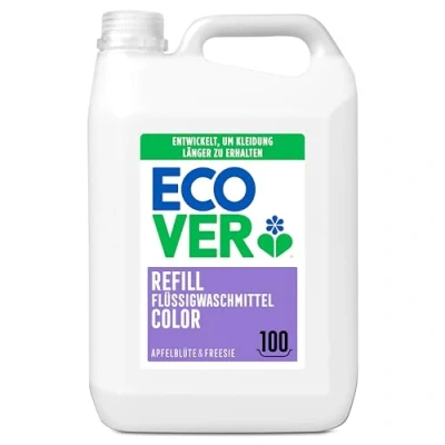 Afbeelding van 4x Ecover Vloeibaar Wasmiddel Color Appelbloesem Freesia 100 Wasbeurten 5 liter