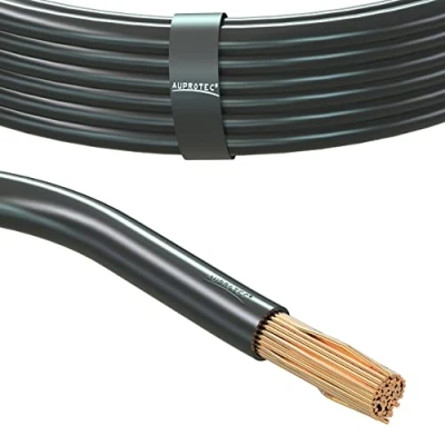 Afbeelding van Elektrische kabel voor de auto, 35,0 mm², batterijkabel 1 m, 5 m of 10 keuze: (5 meter zwart)