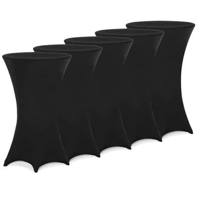 Afbeelding van Statafelrok 5 Stuks Ø 80 85cm Stretch Zwart