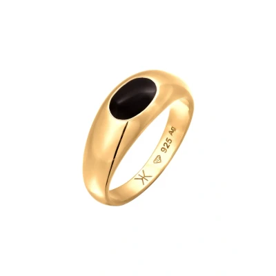 Afbeelding van Kuzzoi OVAL Ring goldcoloured, Heren, Maat: 62, Gold/coloured