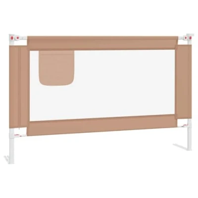 Afbeelding van vidaXL Bedhekje voor kinderen, taupe, 120 x 25 cm, stof