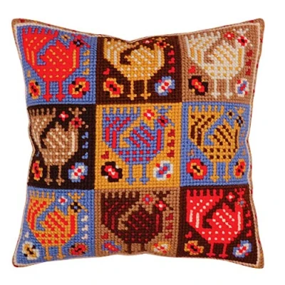 Afbeelding van Kussen borduurpakket Ornament birds Collection d&#039;Art