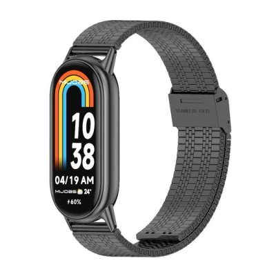 Afbeelding van Stalen RVS Band Zwart Xiaomi Smart 8