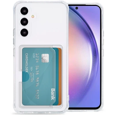 Afbeelding van imoshion Hoesje Geschikt voor Samsung Galaxy A54 (5G) met Pasjeshouder Softcase Backcover pashouder 3.0 Transparant