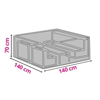 Afbeelding van Loungesethoes (140 x 140 70 cm, PP)