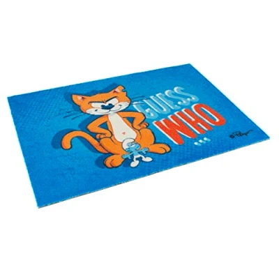 Afbeelding van Smurfs Duvoplus Dierenmat Hond Azrael Vloermat 60x40x0,6cm Blauw 1st