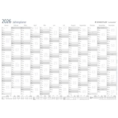 Afbeelding van Staedtler Lumocolor® year planner 641 YP Muurkalender Duits DIN A3 12 maanden / 1 kant stuk(s)