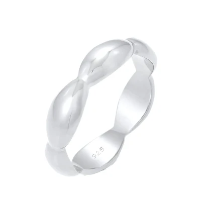 Afbeelding van Elli Basic Design Ring silvercoloured, Dames, Maat: 54, Silver/coloured