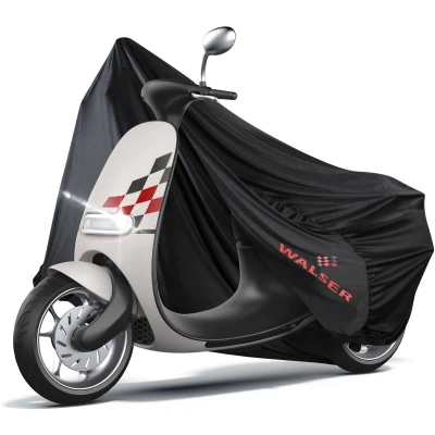 Afbeelding van Walser Motorzeil Indoor Stretch Basic S, overdekt Vespa zeil ademend, motorgarage voor binnen 185x90x110 cm zwart