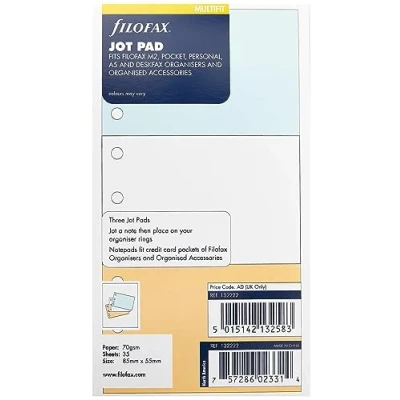 Afbeelding van Filofax 132222 navulverpakking voor notitieblok, geperforeerd, verschillende kleuren