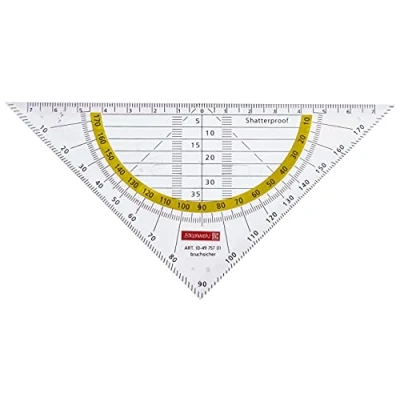 Afbeelding van Brunnen 104975701 driehoek geometrie met onbreekbaar handvat 16 cm transparant