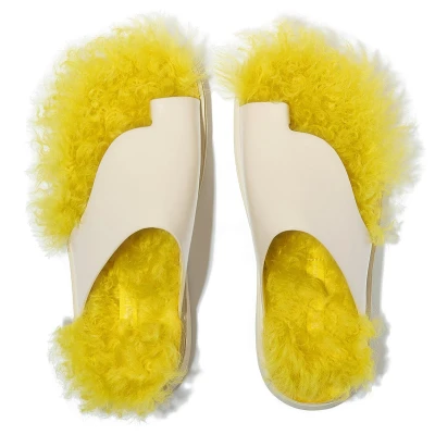 Afbeelding van Fitflop GEN CUT OUT Teensandalen, Dames, Maat: 37, Turtledove/buttercup Leer