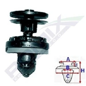Afbeelding van ROMIX C40264 Clip, sier /beschermingslijst FORD: KUGA 2