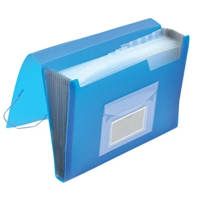 Afbeelding van Q Connect KF02479 Draagtas en vakken met Doorschijnend blauw