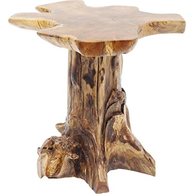 Afbeelding van Kare Design bijzettafel Tree klein, bruin, salontafel hout, boomstam optiek, woonkamer, banktafel, 50 cm hoogte