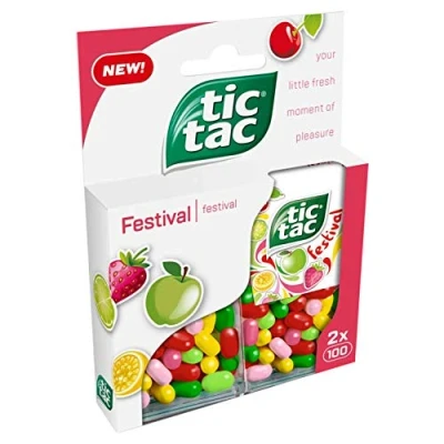 Afbeelding van Mints Tic Tac Duopack Festival Totaal gewicht 98 gram