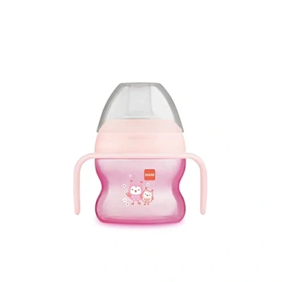 Image de MAM Starter Cup gobelet d&#039;apprentissage pour bébé (150 ml), les premiers essais de boire, à bec avec poignées antidérapantes, partir 4 mois, motif chouette